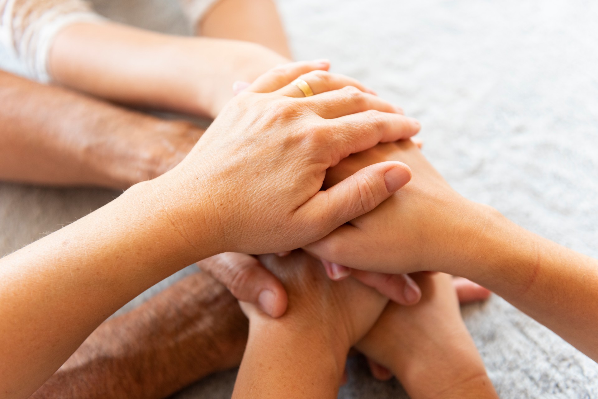 Holding hands in unity